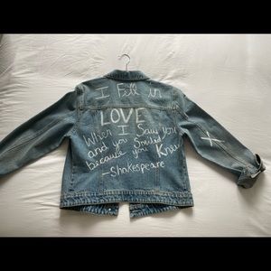 Old Navy hand painted jean jacket